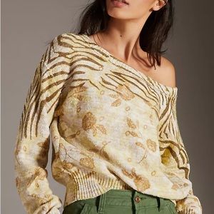 Anthropologie x Pilcro Floral Sweater Size XL